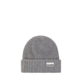 Ganni Gray Wool Beanie